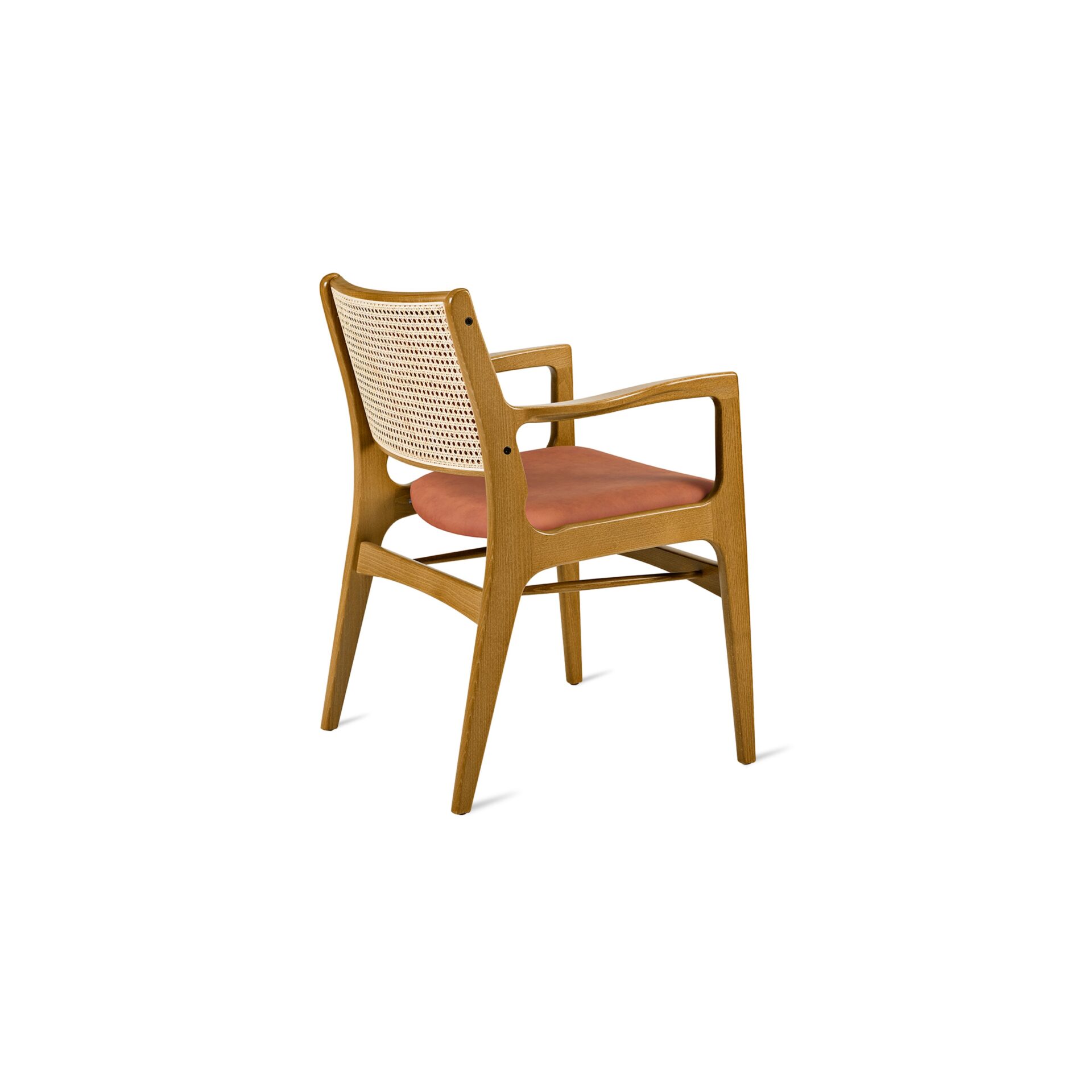 Moussy Armchair (Upholstered Front / Woven Back)